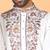 Japanese fabric embroidered paisley cream kurta with trouser pant