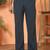 japanese fabric yoke design blue kurta with bell bottom pant