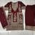 Red real chinon readymade sharara salwar suit - full stitched