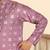 Cotton silk printed knee length mauve kurta with salwar