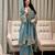 Ivory roman silk blend palazzo suit with embroidered georgette dupatta