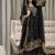 Black nc moss silk blend kurti palazzo set with embroidered dupatta