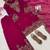 Rani pink nc moss silk blend kurti palazzo set with embroidered dupatta