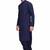 Classic blue cotton kurta with drape style dhoti salwar