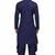 Classic blue cotton kurta with drape style dhoti salwar