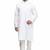 White chikankari thread embroidered cotton kurta pajama set