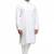 White chikankari thread embroidered cotton kurta pajama set