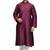 Purple color silk kurta pajama set for men