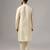 Classic cream color silk kurta with pants set