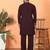 japanese fabric yoke design embroidered maroon kurta with trouser pant