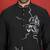 japanese fabric embroidered work black kurta with bell bottom pant
