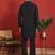japanese fabric embroidered work black kurta with bell bottom pant