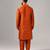 Classic rust color kurta and pants set in silk fabric