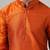 Classic rust color kurta and pants set in silk fabric