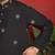 Cotton silk daman work embroidered black kurta with salwar