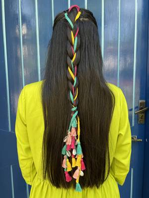 multicolor handmade gulmohar parandi 1