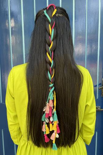 multicolor handmade gulmohar parandi