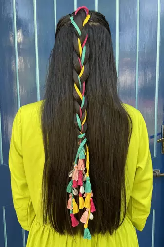 multicolor handmade gulmohar parandi