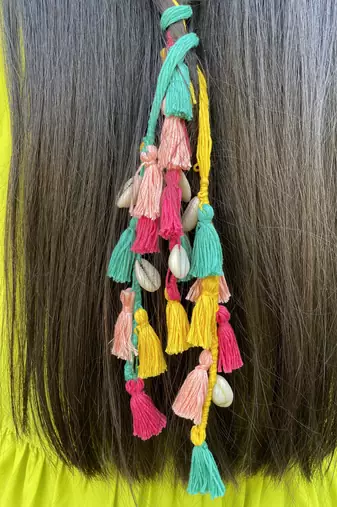 multicolor handmade gulmohar parandi