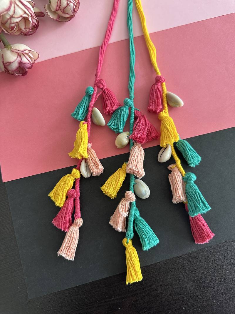 multicolor handmade gulmohar parandi