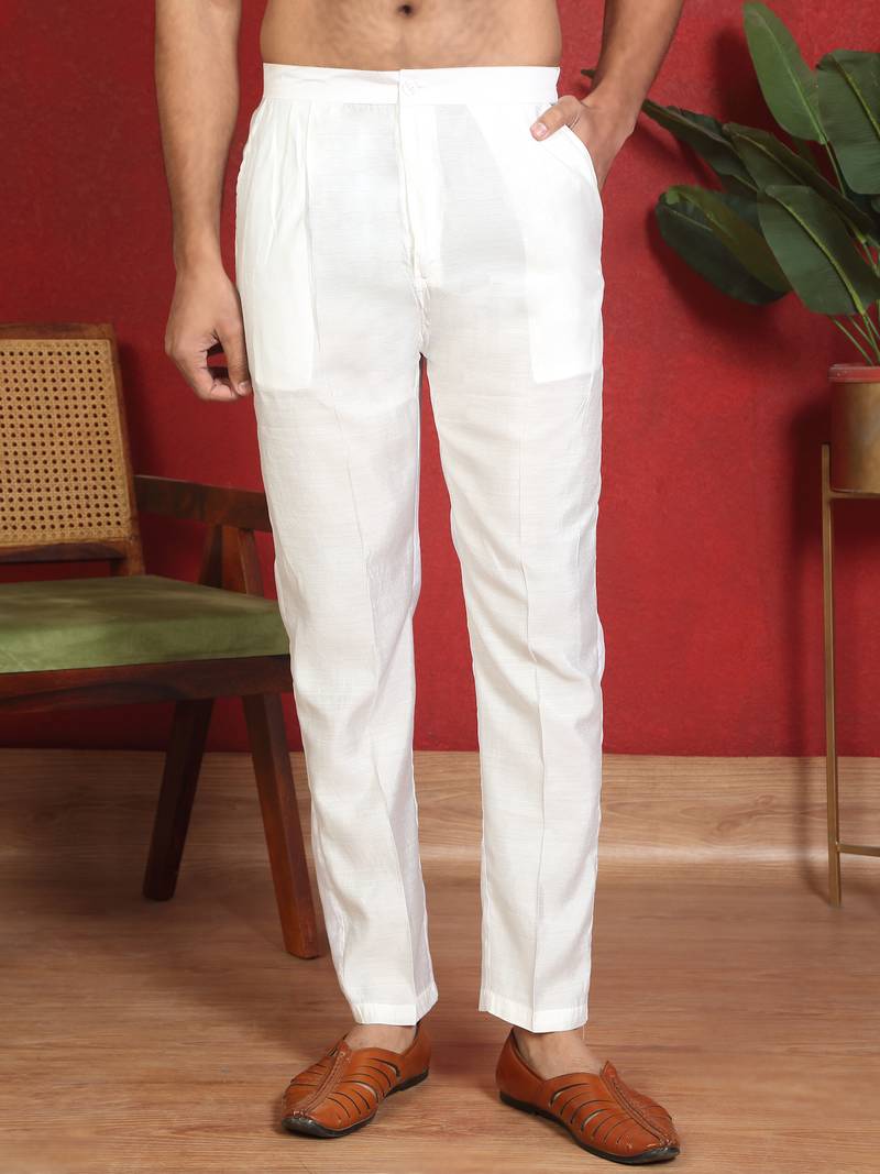Cotton silk embroidered thread work wine kurta with trouser