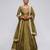Olive Green Embroidered Dupion Silk Lehenga Set