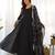 Women's Gorgeous Embroidery Work Fox Georgette Fabric Flared Anarkali Pant and Dupatta Set