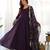 Women's Gorgeous Embroidery Work Fox Georgette Fabric Flared Anarkali Pant and Dupatta Set