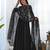 Women's Gorgeous Embroidery Work Fox Georgette Fabric Flared Anarkali Pant and Dupatta Set