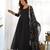 Women's Gorgeous Embroidery Work Fox Georgette Fabric Flared Anarkali Pant and Dupatta Set