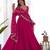 Women's Gorgeous Embroidery Work Fox Georgette Fabric Flared Anarkali Pant and Dupatta Set