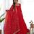 Women's Gorgeous Embroidery Work Fox Georgette Fabric Flared Anarkali Pant and Dupatta Set