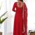 Women's Gorgeous Embroidery Work Fox Georgette Fabric Flared Anarkali Pant and Dupatta Set
