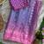 Lavender Color Digital Print ,Hand Aari Work and Hand Khatli work Silk Blend Saree