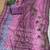 Purple Color Digital Print ,Hand Aari Work and Hand Khatli work Silk Blend Saree