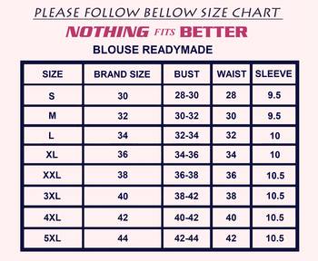 Trendmalls Cotton Lycra Stretchable Comfy Round Neck Elbow Sleeves Saree Blouse Readymade 5