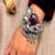 Handcrafted Silver Plated Statement Cuff | Peacock & Fish Motif Fusion Boho Bangle 