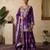 Beautiful purple chinon sequence sharara set
