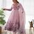 Women's Beautiful Floral Printed Organza Silk Fabric Flared Anarkali Pant and Dupatta Set