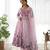 Women's Beautiful Floral Printed Organza Silk Fabric Flared Anarkali Pant and Dupatta Set