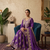 Beautiful purple chinon sequence sharara set