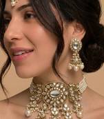 Ivory gold kundan bridal set