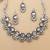 Silver bridal maang tikka & necklace set