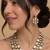 Gold crystal layered bridal necklace & earring set