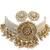 Gold pearl bridal choker & earring set