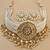 Gold pearl bridal choker & earring set