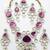Purple gemstone gold bridal set