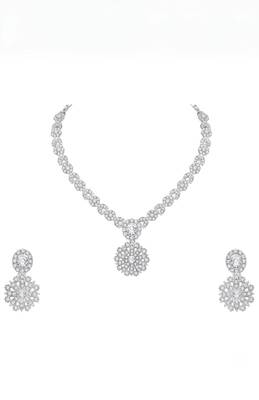 Crystal bridal necklace & earring set 2