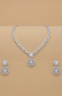 Crystal bridal necklace & earring set 3