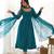 Women's Gorgeous Laheriya Print Fox Georgette Fabric Flared Anarkali Pant and Dupatta Set
